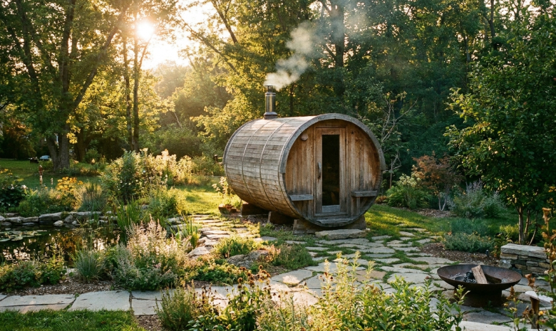 Pairing a Barrel Sauna With a Cold Plunge for Contrast Therapy in a Small Yard